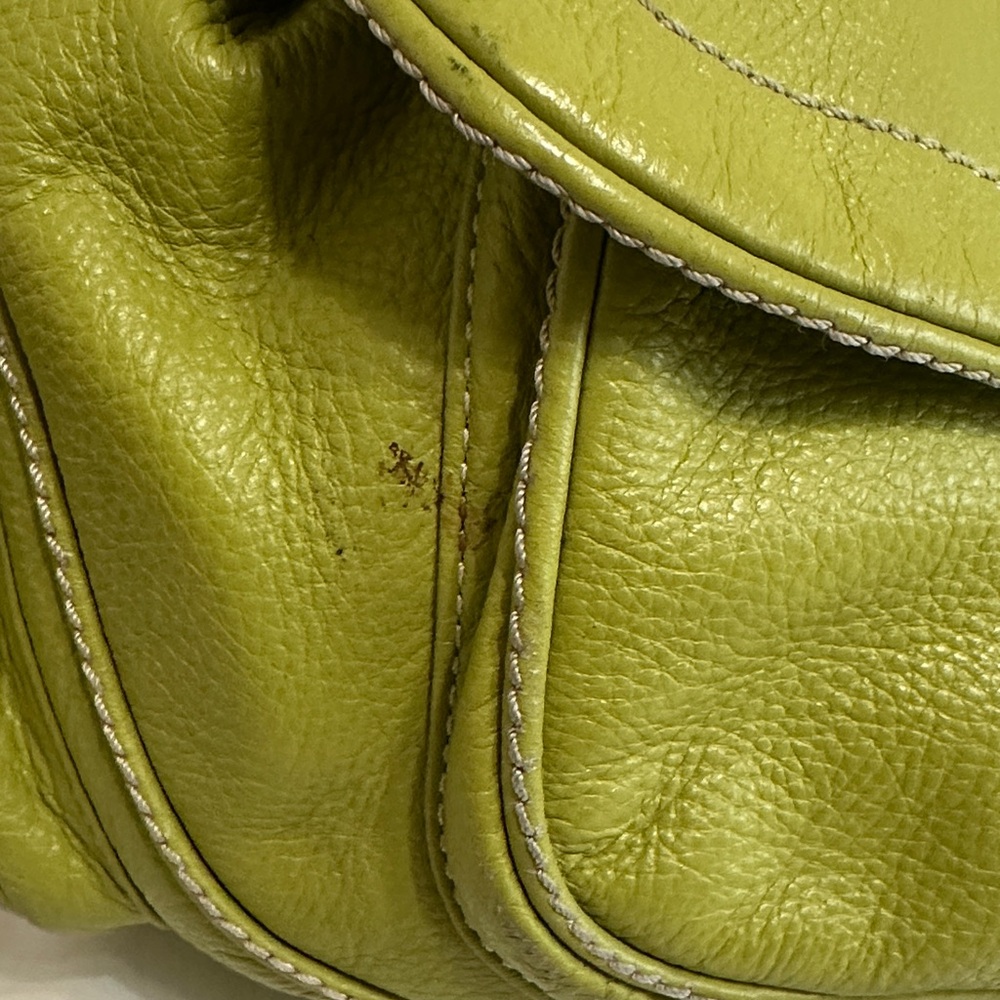 Marc Jacobs Lime Green Pebble Leather Shoulder Bag - Picture 7 of 15